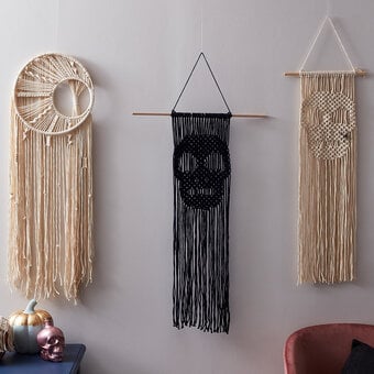 How to Make a Halloween Macrame Wall Hanging