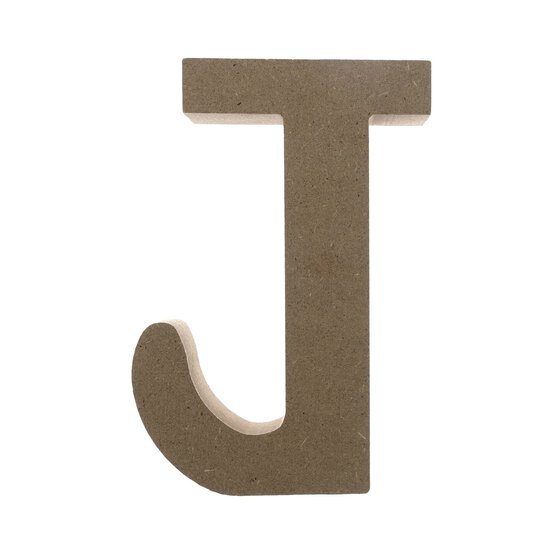 MDF Wooden Letter J 13cm image number 2