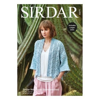 Sirdar No.1 Aran Stonewashed Kimono Digital Pattern 8271
