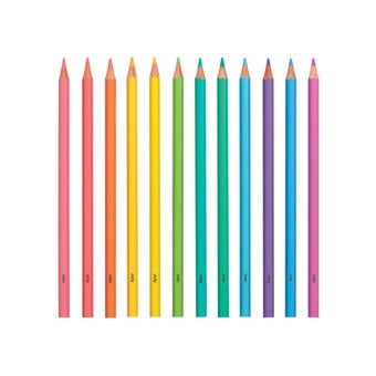 Pastel Hues Coloured Pencils 12 Pack