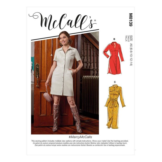 McCall’s Marcy Dress Sewing Pattern M8139 (6-14) image number 1