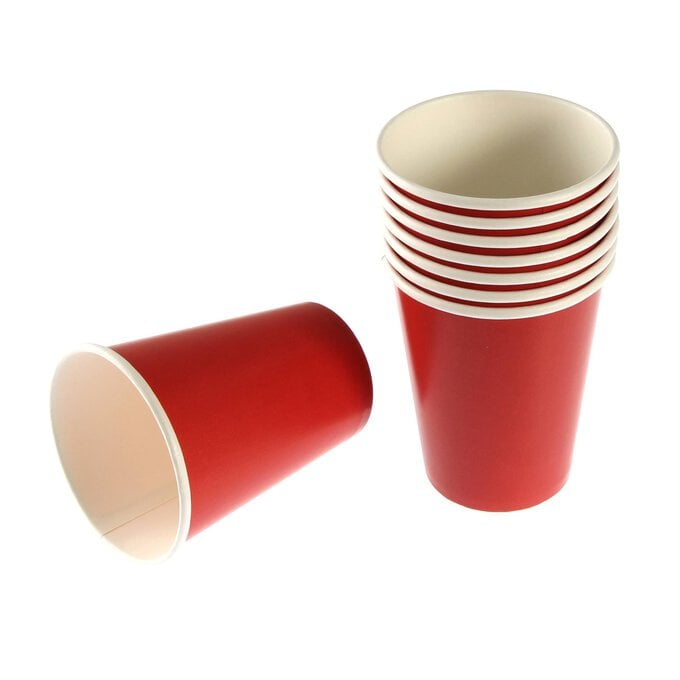 Classic Red Paper Cups 8 Pack image number 1