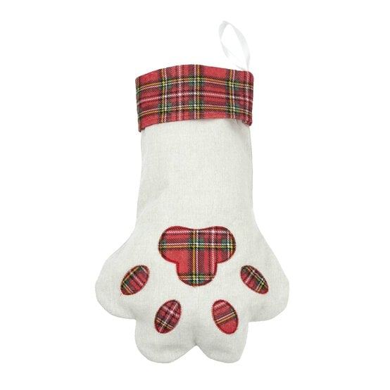 Paw Print Hessian Stocking 38cm image number 1