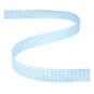 Light Blue Gingham Ribbon 15mm x 4m image number 2
