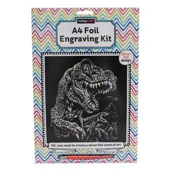 Dinosaur Foil Engraving Kit A4