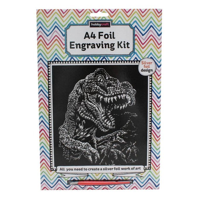 Dinosaur Foil Engraving Kit A4 image number 1