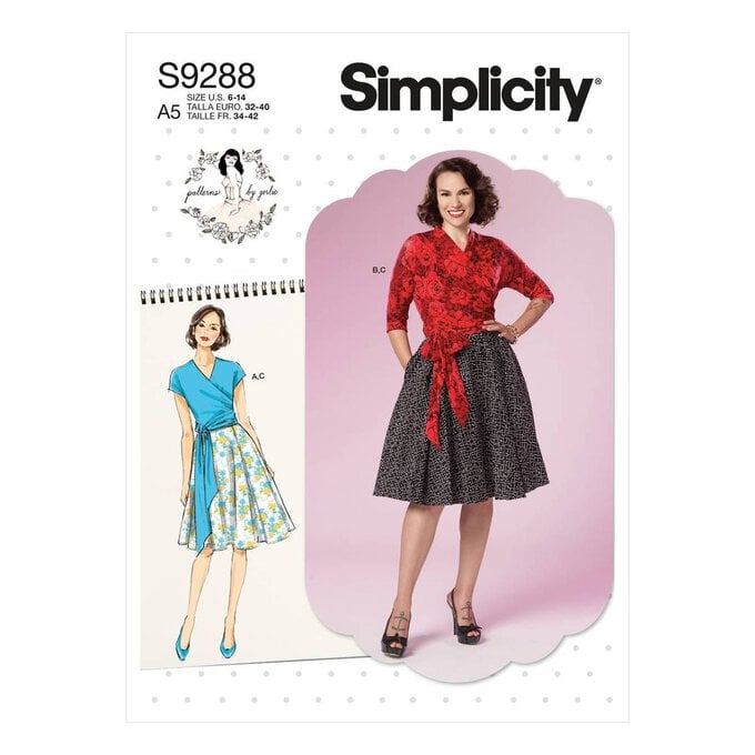 Simplicity Wrap Top and Skirt Sewing Pattern S9288 (6-14) image number 1