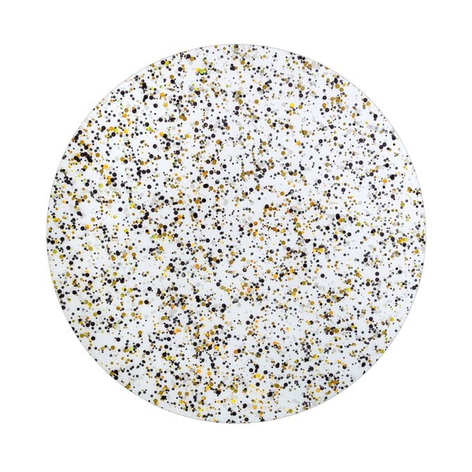 Black and Gold Glitter Round Acrylic Cake Board 10 Inches image number 1