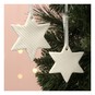 Glazed Hanging Ceramic Striped Star Decorations 2 Pack image number 1