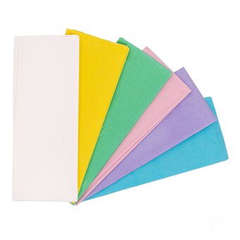 Spring Pastel Crepe Paper 100cm x 50cm 6 Pack