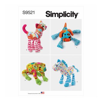 Simplicity Plush Animals Sewing Pattern S9521