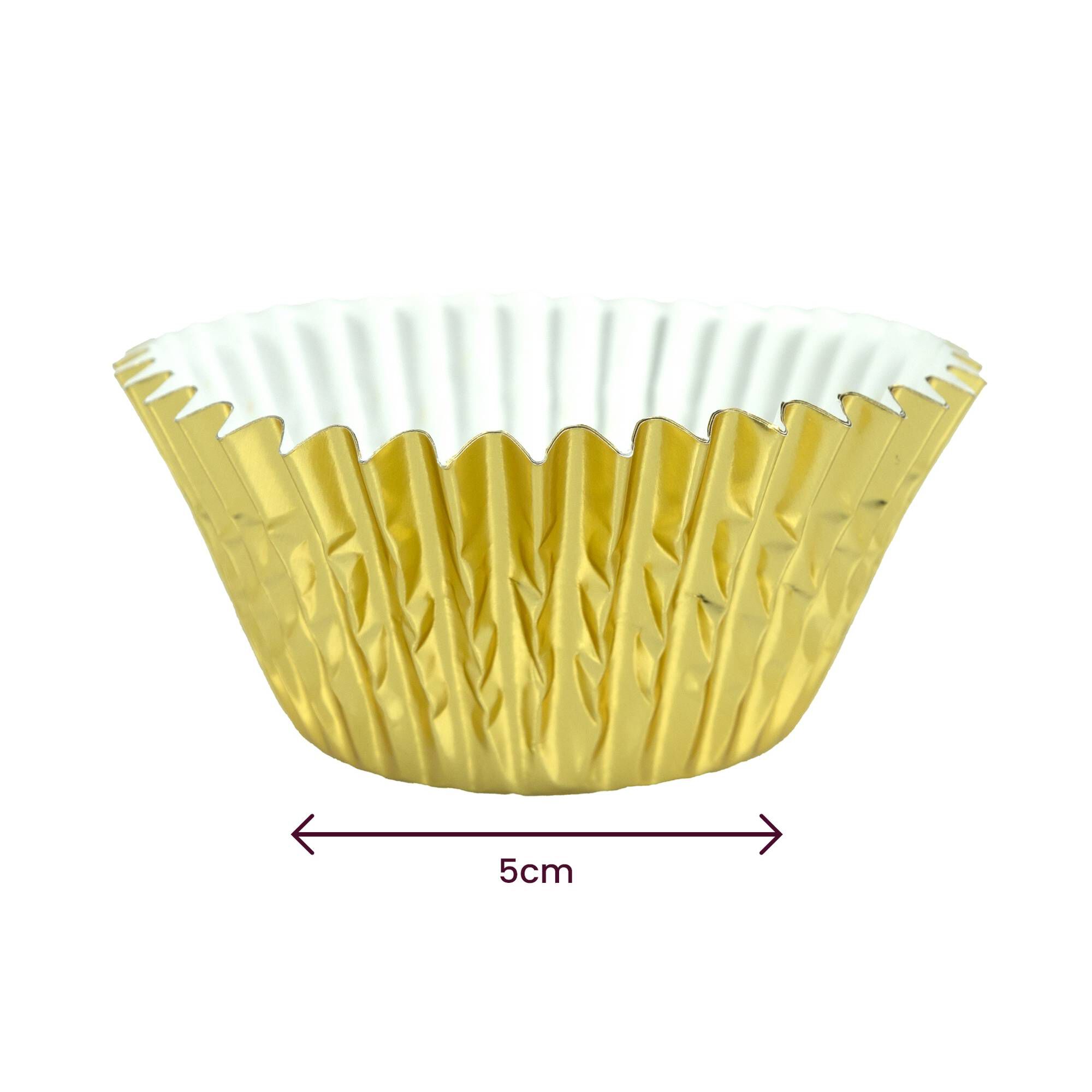 Whisk Gold Foil Cupcake Cases 50 Pack Hobbycraft
