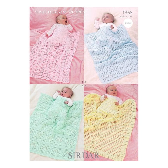 Sirdar Snuggly 4 Ply Blankets Digital Pattern 1368 image number 1