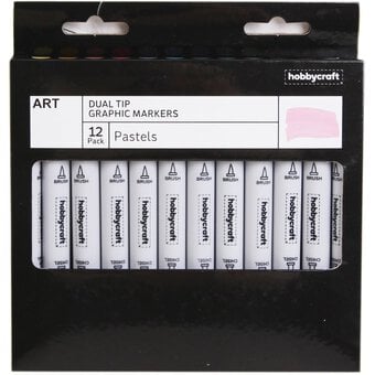 Pastel Dual Tip Graphic Markers 12 Pack image number 3