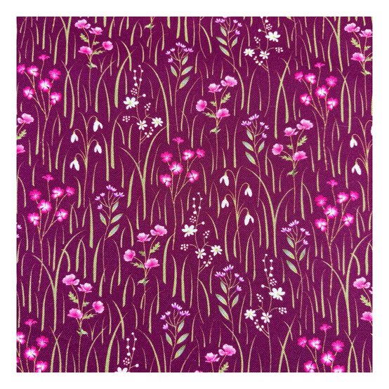 Nocturne Flora Twilight Lawn Cotton Fabric by the Metre image number 2