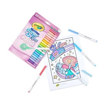Crayola Pastel Supertips Washable Markers 20 Pack image number 4