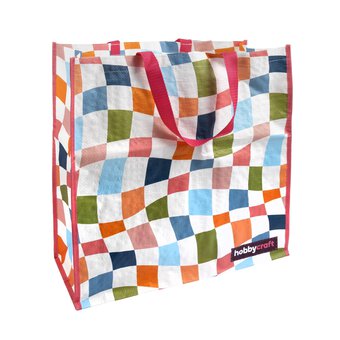 Wavy Checks Woven Bag for Life