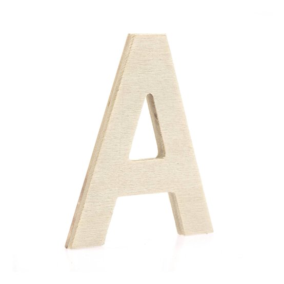 Small Wooden Letter A 6.5cm image number 1