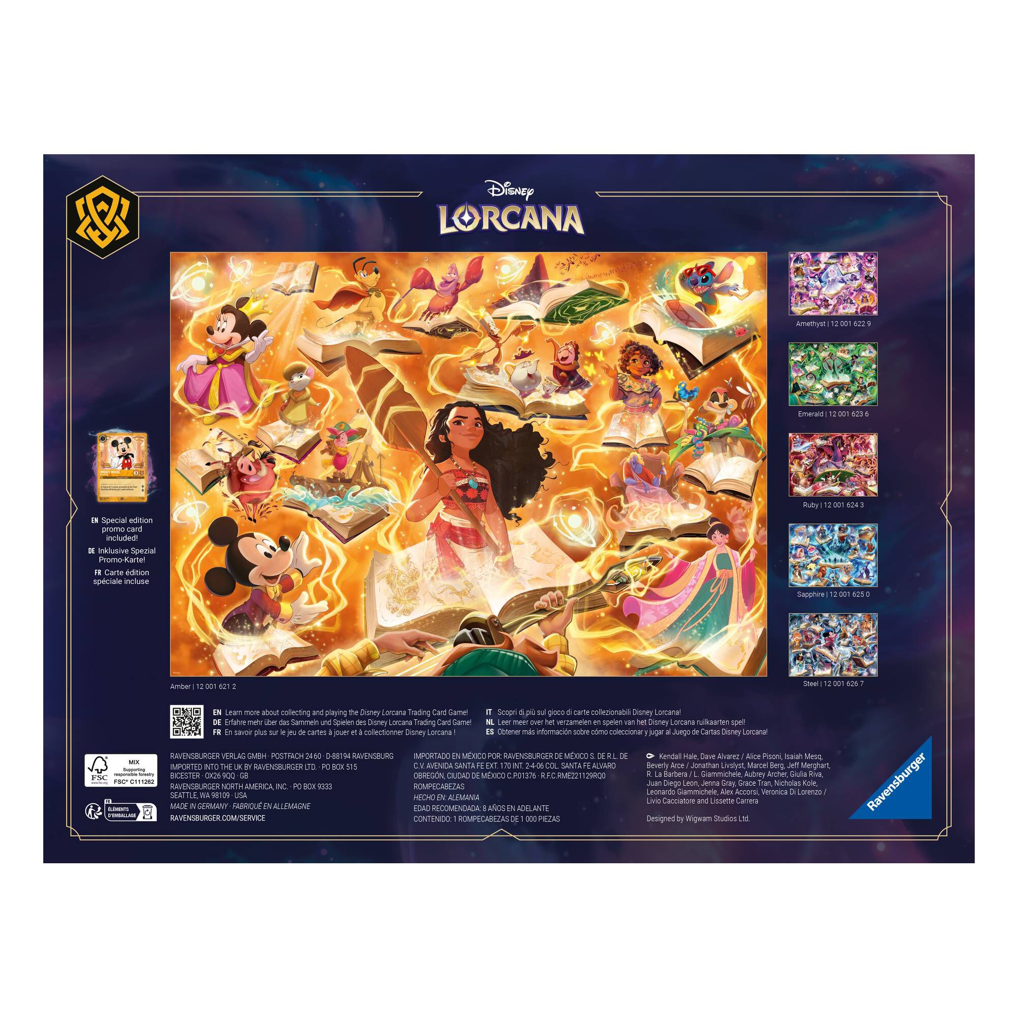 Disney Lorcana Glimmers of the Realm Amber Jigsaw Puzzle 1000 Pieces ...