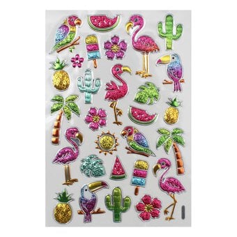 Flamingo Embossed Foil Stickers image number 2