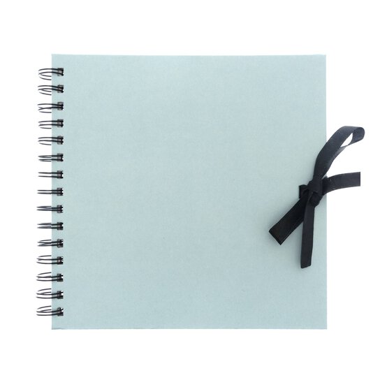 Spiral Bound Pastel Blue Scrapbook 8 x 8 Inches image number 1