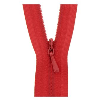 Milward Red Nylon Closed-End Concealed Zip 60cm