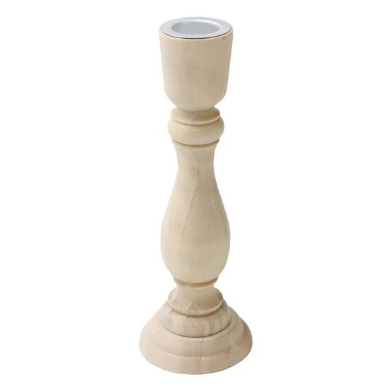 Wooden Candlestick 16.5cm image number 1