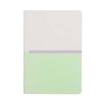 Purple and Green Hardback Notebook A5