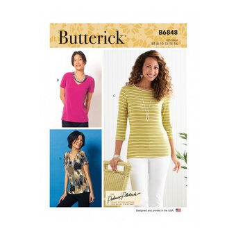 Butterick Women's Tops  Sewing Pattern B6848 (F5 16-24)