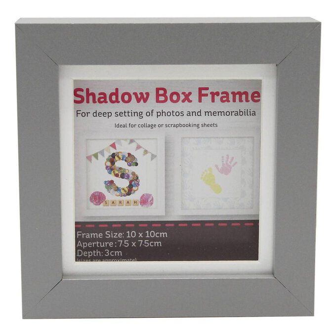 Grey Shadow Box Frame 10cm x 10cm image number 1