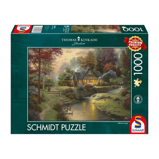 Schmidt Thomas Kinkade Stillwater Cottage Jigsaw Puzzle 1000 Pieces image number 1