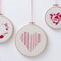 How to Sew Three Embroidery Hoop Heart Designs image number 1