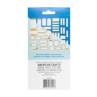 We R Memory Keepers PrintMaker Foiled Tags 40 Pack image number 2