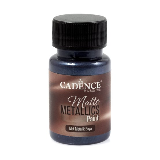 Cadence Navy Matte Metallic Paint 50ml image number 1