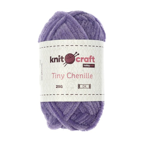 Knitcraft Purple Tiny Chenille DK Yarn 25g image number 1
