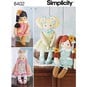 Simplicity Rag Dolls and Clothing Sewing Pattern 8402 image number 1