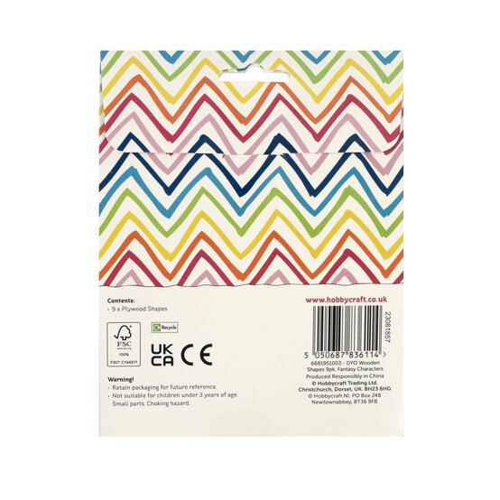 Decorate Your Own Fantasy Character Wooden Shapes 9 Pack image number 5