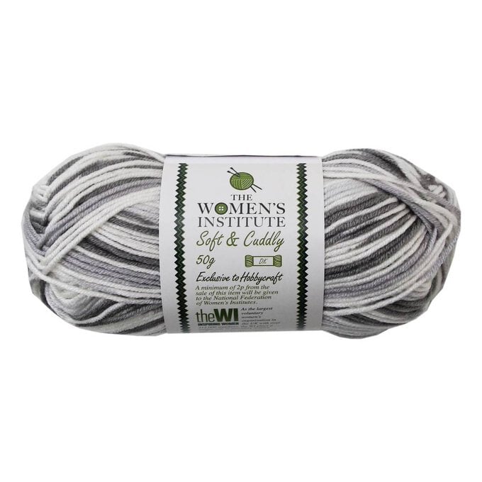 Women's Institute Grey Mix Soft and Cuddly DK Yarn 50g image number 1