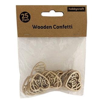 Wooden Love Confetti 25 Pack