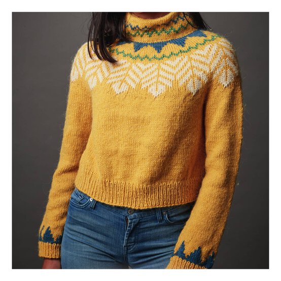 Knitcraft Leaf Yoke Jumper Digital Pattern 0185 image number 1