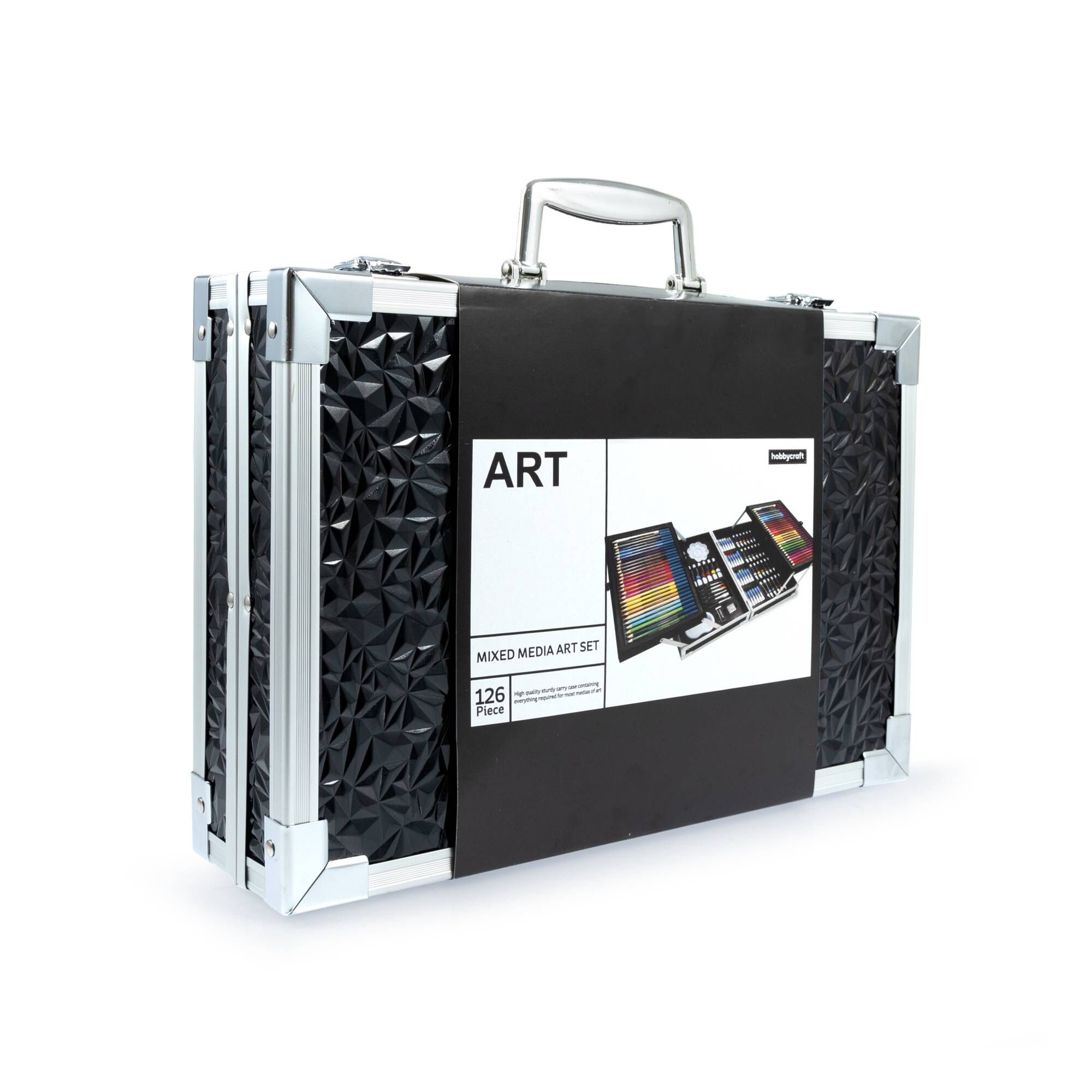 Black Mixed Media Art Set 126 Pieces Hobbycraft