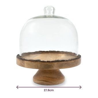 Whisk Wooden Domed Cake Stand 11 Inches image number 6