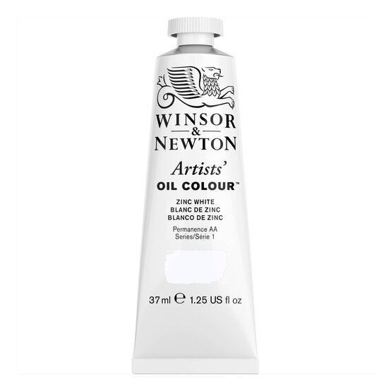 Winsor and Newton Artists Oil Colour Zinc White 37ml image number 1