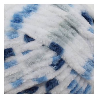 James C Brett White Blue Multi Flutterby Chunky Yarn 100 g