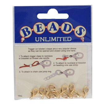 Beads Unlimited Gold Plated Trigger Clasp 15mm x 6mm 10 Pack