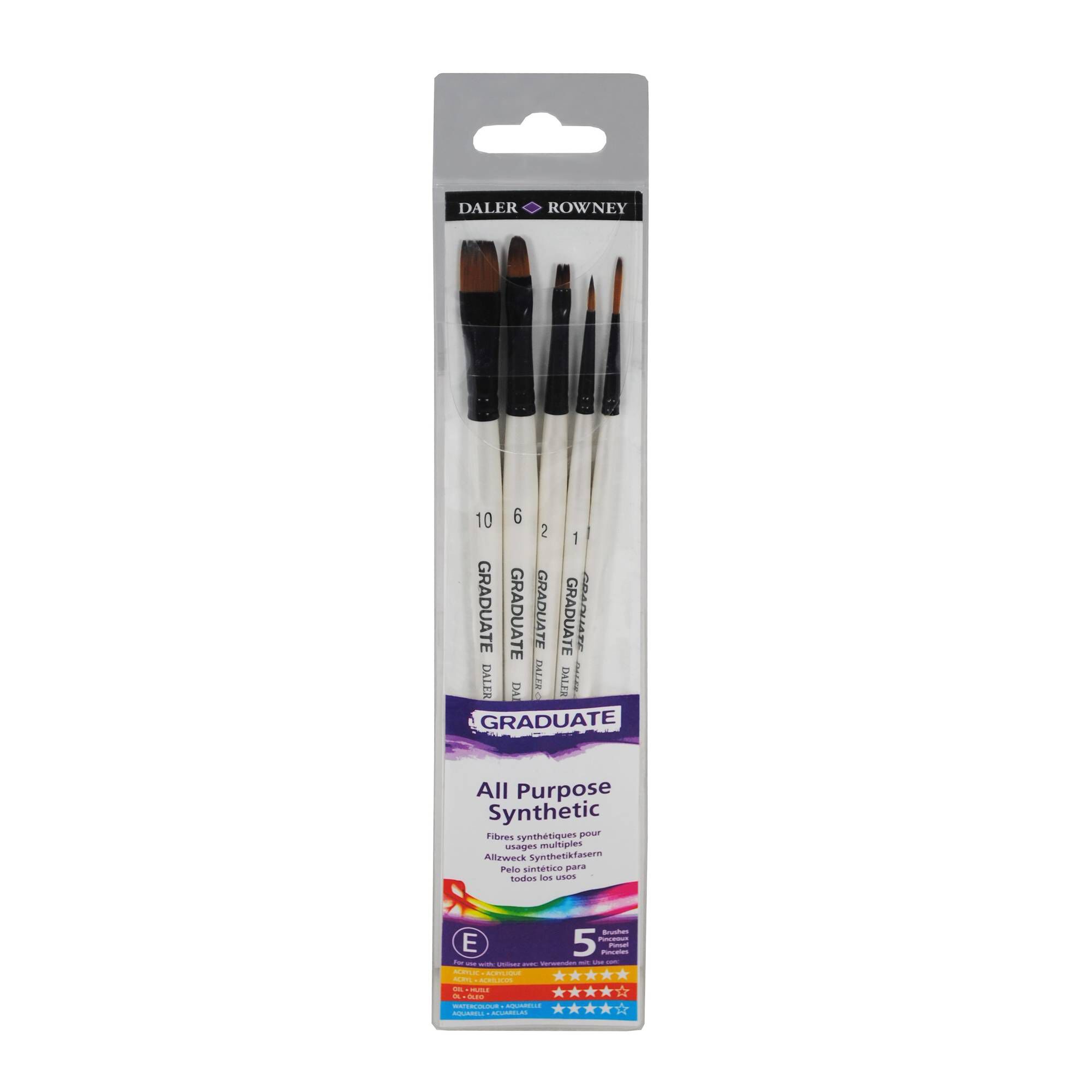 Daler Rowney Simply - Set 10 pinceaux pour l'aquarelle