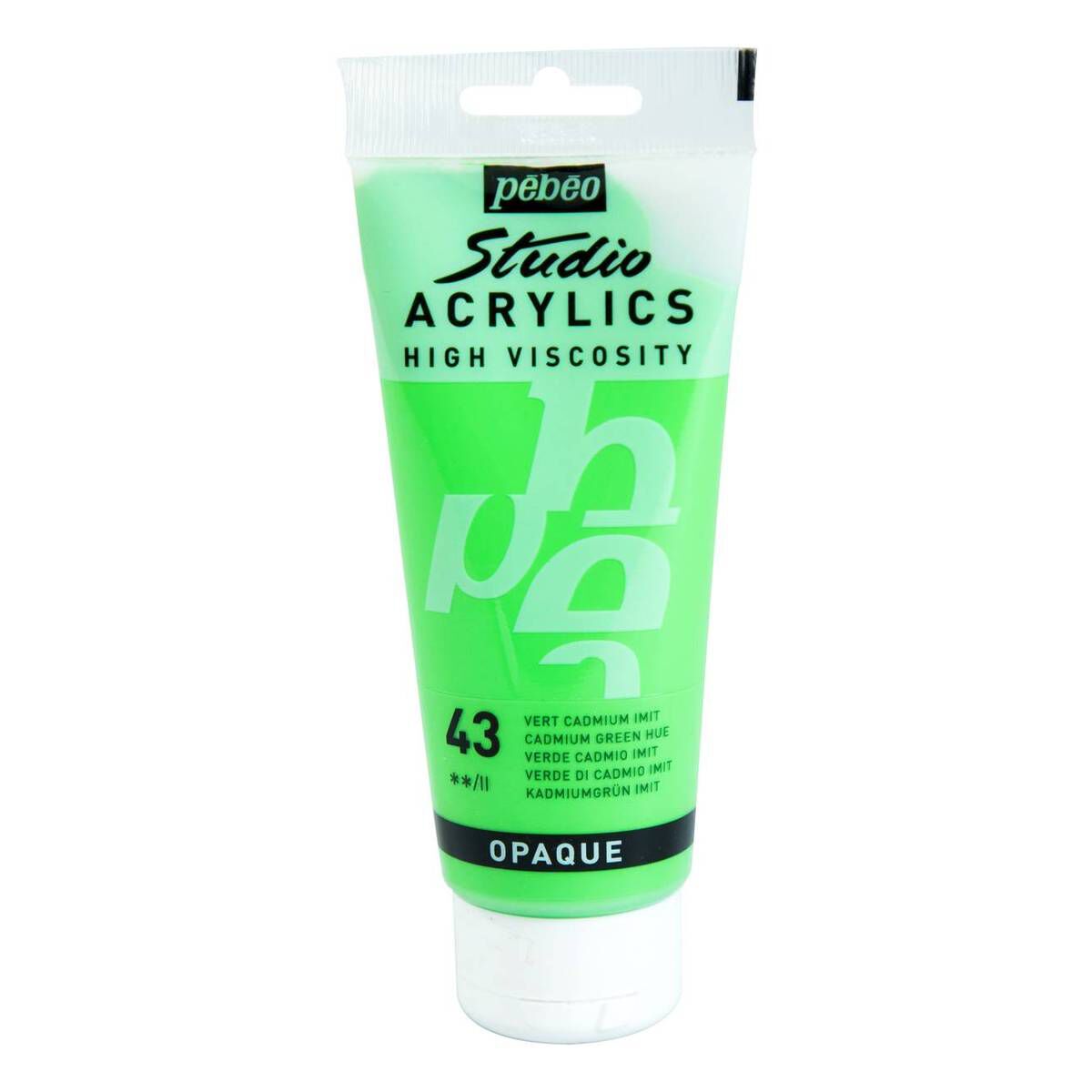 Pebeo Cadmium Green Studio Acrylic Paint 100ml | Hobbycraft