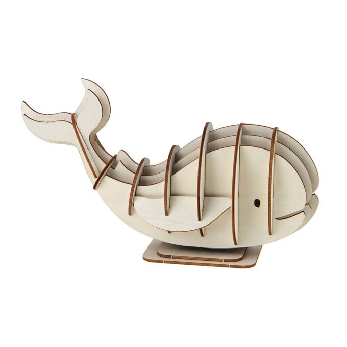 Large 3D Wooden Whale Puzzle image number 1
