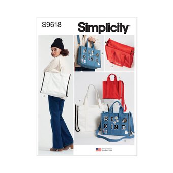 Simplicity Tote Bags Sewing Pattern S9618