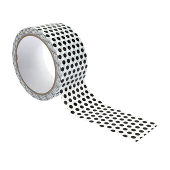 Black and White Polka Dot Duct Tape 48mm x 10m 